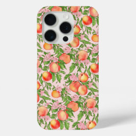 桃の花の水色の電話ケース iPhone 15 PROケース