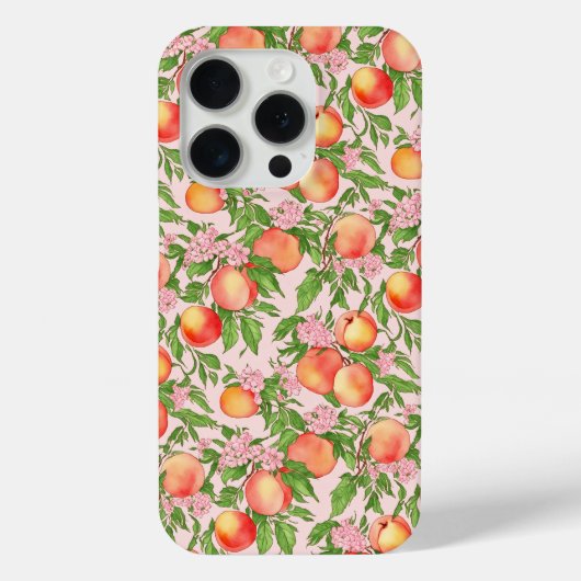 桃の花の水色の電話ケース Case-Mate iPhoneケース (裏面)