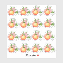 桃の花の水色ミニシール シール