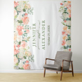 桃の花の特大写真撮影用背景 タペストリー (インサイチュ)