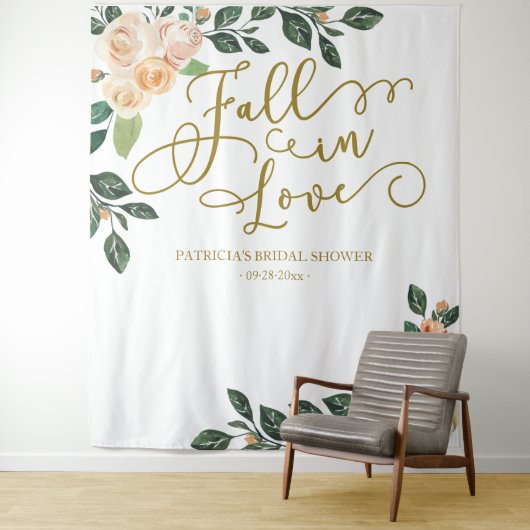 桃の花の秋のプリンセスシャワー背景 タペストリー (インサイチュ)