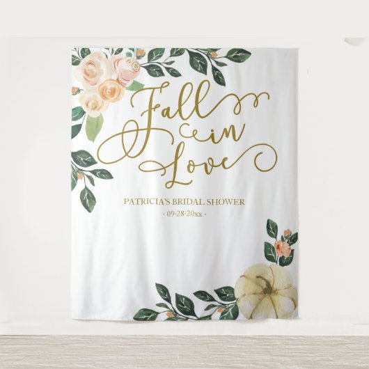 桃の花の秋のプリンセスシャワー背景 タペストリー (正面)