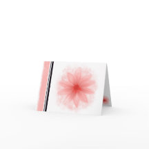 桃の花の空白のノートカード