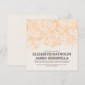 桃の花の結婚式招待状 招待状 (正面/裏面)