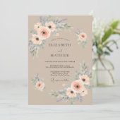 桃の花の華やかさ ウェディング 招待状 (スタンド正面)
