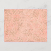 桃の花の装飾模様の背景 ポストカード (正面)