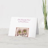 桃の花の追悼カード カード (裏面)