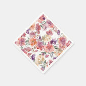 桃の花びら 水彩 花 ボタニカル ブルーム スタンダードカクテルナプキン (角)