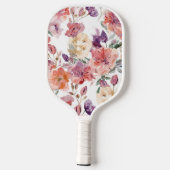 桃の花びら 水彩 花 ボタニカル ブルーム ピックルボールラケット (裏面)