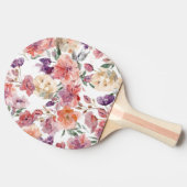 桃の花びら 水彩 花 ボタニカル 花のデザイン 卓球ラケット (横)