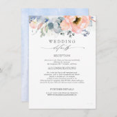 桃の花ほこりっぽい結婚ブルーの情報 エンクロージャーカード (正面/裏面)