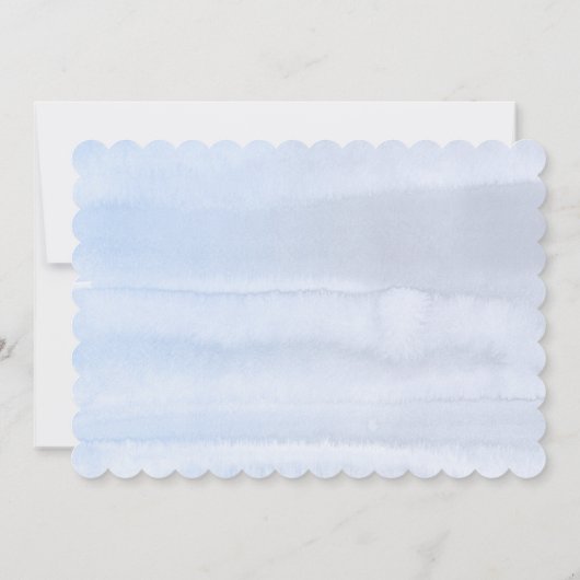 桃の花ほこりっぽい青の私の花嫁付き合い提案 招待状 (裏面)