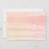 桃の花をあしらったフラワー メイドオブオナーに 招待状 (裏面)