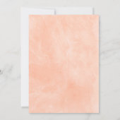 桃の花ジオメトリックフレームベビーシャワー 招待状 (裏面)