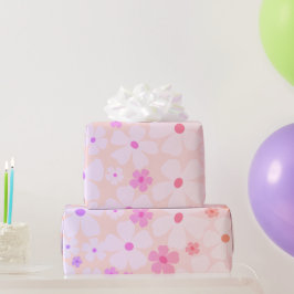 桃の花パワー お誕生日おめでとう ラッピングペーパー