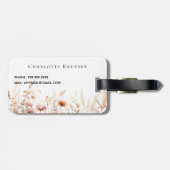 桃の花ピンクのベージュのモノグラム ラゲッジタグ (裏面横)