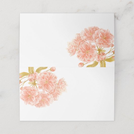 桃の花フローラテント座席表 プレイスカード (外部開封)