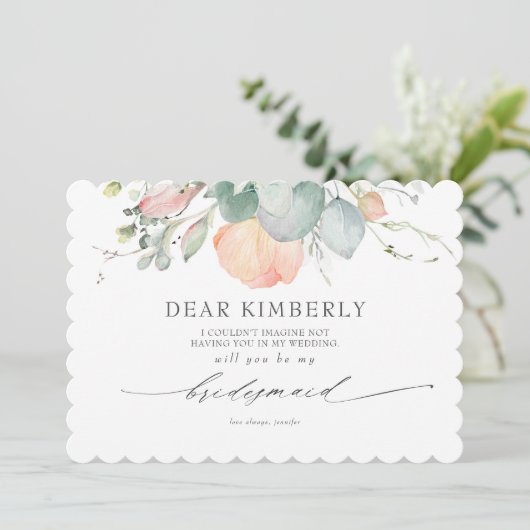 桃の花フローラ私の花嫁提案 招待状 (スタンド正面)