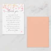 桃の花フローラ結婚さん プレイスカード (正面/裏面)