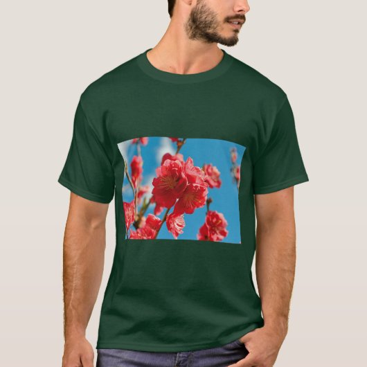 桃の花プリントTシャツ Tシャツ (正面)