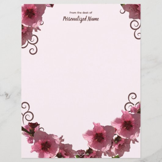 桃の花咲き乱れた紙シート (正面)