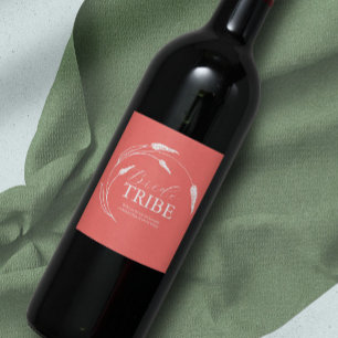 桃の花嫁メイド提案ラベル ワインラベル