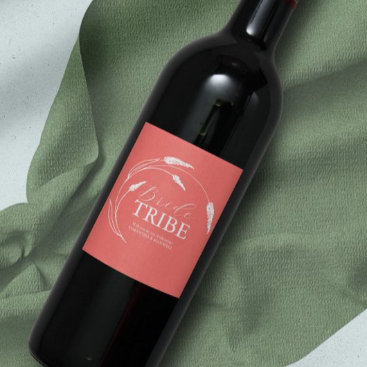 桃の花嫁メイド提案ラベル ワインラベル