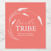 桃の花嫁メイド提案ラベル ワインラベル (シングルラベル)