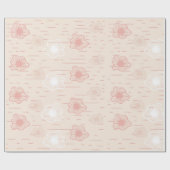 桃の花抽象芸術ギフト包装紙 ラッピングペーパー (フラット)
