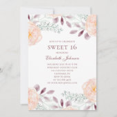 桃の花甘い16.フローラ16歳 招待状 (正面)