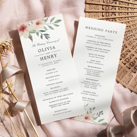 桃の花結婚のセレモニー プログラム