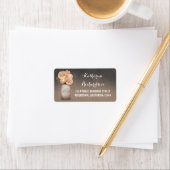 桃の花色彩の鮮やかの薬壷住所 シール (インサイチュ)