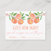 桃の花誕生日推測いくつのゲーム エンクロージャーカード (正面)