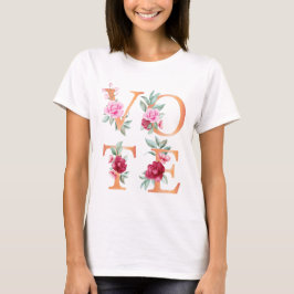 桃の花 エレガント フェミニン 投票に行こう Tシャツ