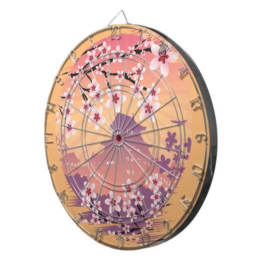 桃の花 ダーツボード (正面右)