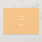 桃の花 |フローラは私の花嫁のメイドになる インビテーションポストカード (裏面)