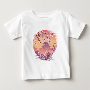 桃の花 ベビーTシャツ