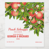 桃の花 ワインラベル (シングルラベル)