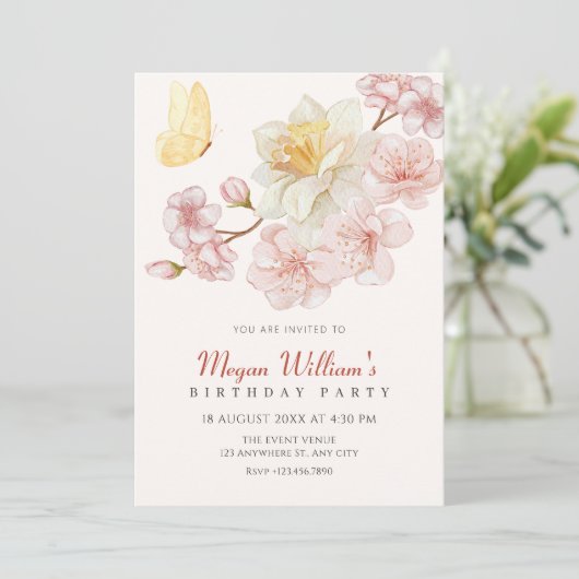 桃の花 招待状 (スタンド正面)