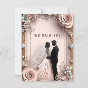 🌸 桃の花 春の結婚式 ✨ 出欠カード