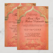 桃の花：永遠の恵み 招待状 (正面/裏面)