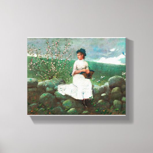 桃の花 (1878) キャンバスプリント (正面)