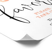 桃の葉のグリーンと花のプチギフトお願いします ポスター (角)