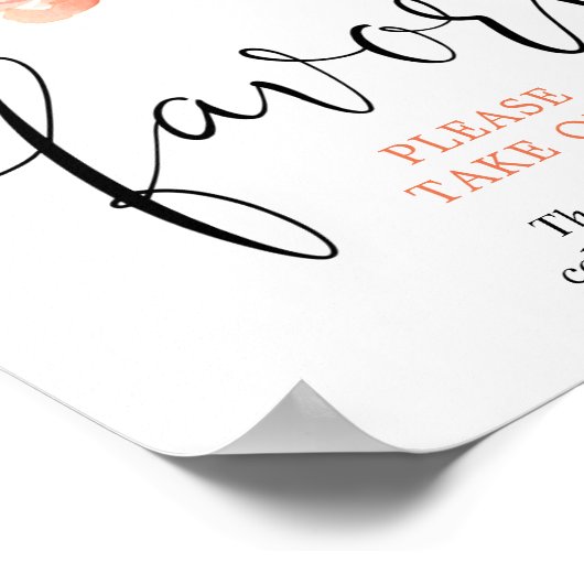 桃の葉のグリーンと花のプチギフトお願いします ポスター (角)