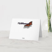 桃の蘭と雨滴フローラ カード (裏面)