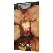 桃の蘭と雨滴フローラ クリップボード (左)