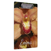 桃の蘭と雨滴フローラ クリップボード (右)