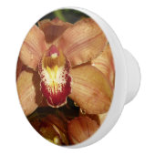 桃の蘭と雨滴フローラ セラミックノブ (右)