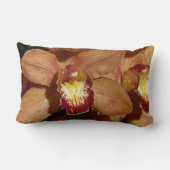 桃の蘭と雨滴フローラ ランバークッション (裏面)