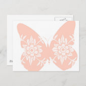 桃の蝶の花 ポストカード (正面/裏面)